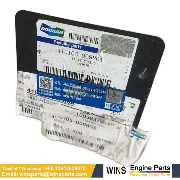 410105-00980A Main Control Valve for Doosan DX55-5B DX55-9C
