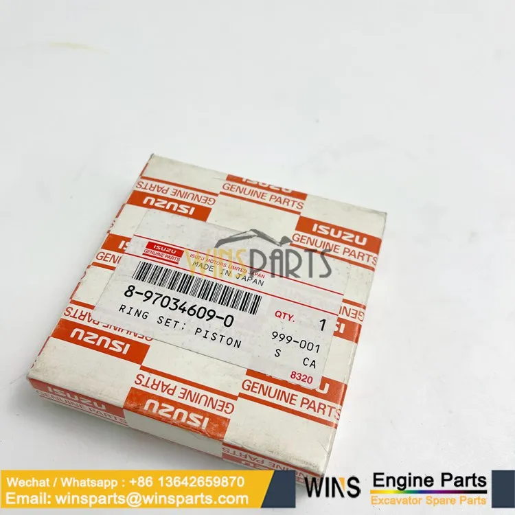 8-97034609-0 Piston Ring Set for Isuzu 3LB1 4LB1 (1)