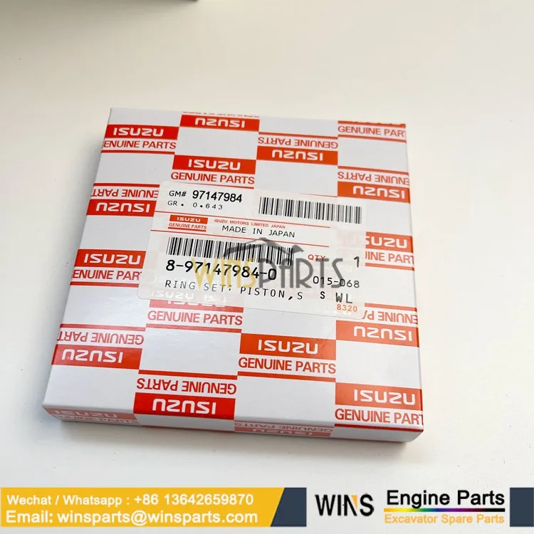 8-97147984-0 8971479840 Piston Ring Set ISUZU